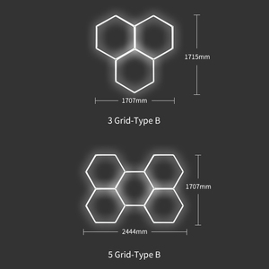 Lumières <span class=keywords><strong>LED</strong></span> hexagonales pour salon de coiffure, barbier, lavage auto, studio, <span class=keywords><strong>garage</strong></span> - Éclairage de plafond hexagonal pour atelier - Product Image 6