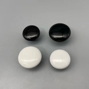 Beliebte moderne Keramik schwarz und weiß kreisförmige Einloch-Schrank griff knöpfe für Möbel - Product Image 4