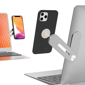 Support de téléphone magnétique adhésif en aluminium pour ordinateur portable, support portable double écran pour ordinateur portable/moniteur - Product Image 1