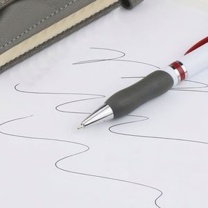 Nuevo Modelo de Bolígrafos Personalizados de Plástico con Logotipo, Agarre de Goma Suave, Ancho de Escritura de 1.0 mm, Tinta Negra/Azul para Personalizar - Product Image 6