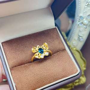 Nieuw Ontwerp 925 Sterling Zilveren Klassieke Ovale Gesneden Natuurlijke Edelsteen Vergulde Bruiloft Zirkoon Vrouwen Ring - Product Image 4