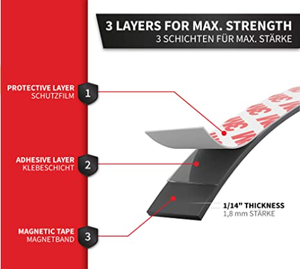 Su misura A + <span class=keywords><strong>B</strong></span> strisce di nastro magnetico di tipo morbido per zanzariere zanzariera scuola di casa uso di gomma magnete striscia di taglio - Product Image 5