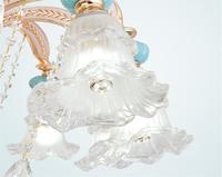Lustre PM rétro en céramique avec corps en alliage de zinc et branches en cristal, lampe suspendue de luxe pour salon et salle à manger, idéale pour plafonds hauts