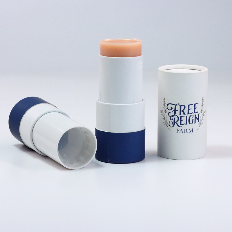 Eco Friendly Paper Tubes For Deodorant Paper Packaging Natural Plain Cosmetic Empty Container Twist Up Cardboard Tube