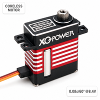 Servomoteur numérique sans balais XQ-POWER Micro Coreless 7kg haute vitesse 0.08s 8.4V HV à engrenages en acier pour hélicoptère et avion RC