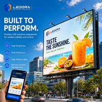 Écran LED extérieur fixe pour publicité commerciale dans les centres commerciaux, 6 mm, 5760 x 3840 mm, IP65, étanche, 3840 Hz