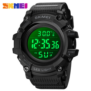 Skmei Men's Sports Watch With Thermometer Lcd Display 3 Atm Waterproof Led Light Large Dial - Product Image 2