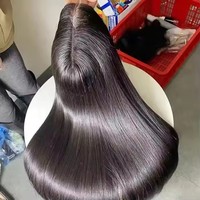 Perruque frontale en dentelle 13x4 en cheveux vietnamiens bruts ultra-lisses, vente en gros, perruques en cheveux humains avec dentelle HD 13x6 pour femmes noires