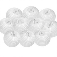 Lanternes en papier blanc vintage, grandes, pour la décoration de mariage, d'anniversaire ou de jardin