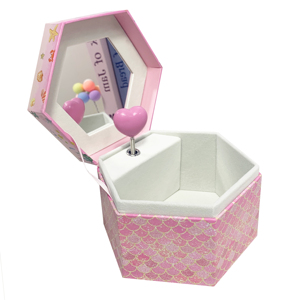 Caja Musical de Papel Ecológica de Nuevo Diseño Yiyu, Caja de Joyería de Madera de Estilo Vintage con Melodía Personalizada, Regalo para Niñas - Product Image 1