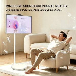 Televisor Inteligente Android LED Blanco de 32 Pulgadas con Pantalla Táctil, 1080P HD, WiFi, con Soporte Rodante Recargable para el Hogar, Gimnasio y Cocina - Product Image 6