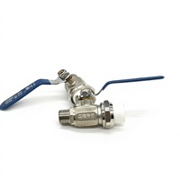 Vanne à boisseau sphérique en laiton XingFu sur mesure (modèle DN20, port de 1/2 pouce) haute pression 200 psi, raccord mâle PPR manuel pour l'eau