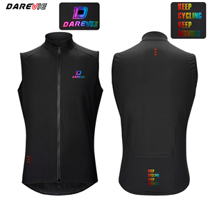 Darevie <span class=keywords><strong>invierno</strong></span> térmico ciclismo chaleco hombres cálido doble deslizador sin mangas ciclismo Gilet Arco Iris Logo chaqueta <span class=keywords><strong>bicicleta</strong></span> <span class=keywords><strong>ropa</strong></span> - Product Image 1