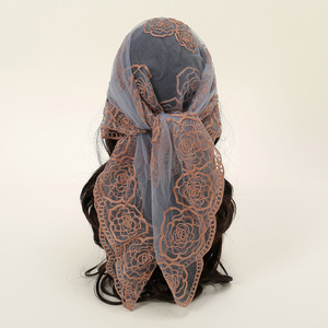 Sciarpa <span class=keywords><strong>Bandana</strong></span> ricamata alla moda da donna elegante <span class=keywords><strong>fascia</strong></span> per <span class=keywords><strong>capelli</strong></span> a turbante elastica floreale - Product Image 2