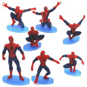 XRH Plastic cheap Small hollow Spidermans Toy Action Figures Doll 7pcs Cake Set decorazione giocattoli per la fornitura di feste di compleanno - Product Image 1