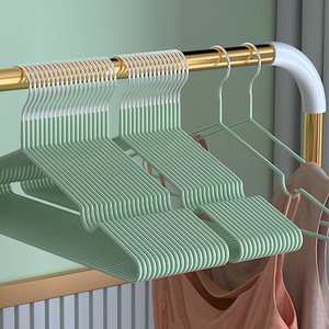 10pcs- Metal Traceless No-slip Clothes Hangers Durable Strong Clothes <b>Racks</b> Household Space Saver for Organization of Bedroom - Product Image 3