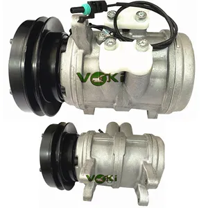 A/C Compressor 6E171 AR99850 TY6626 12V é adequado para carregador elétrico John Deere 310C 315C 410B 410C 510C 4050 46