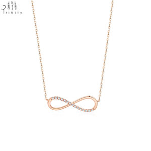 Collier Pendentif Minimaliste de Haute Qualité en Or Rose Massif 18K avec Diamants Naturels Véritables – Vente en Gros Fabricant - Product Image 1