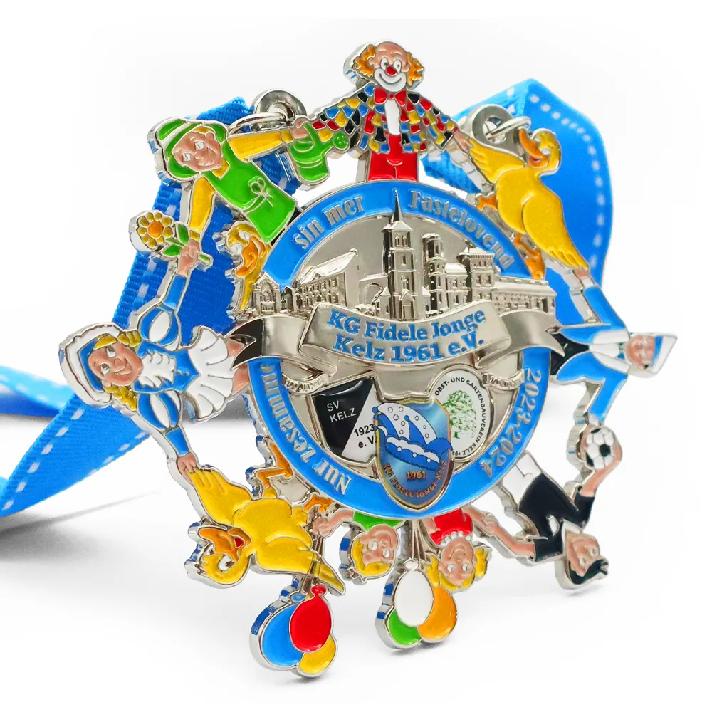 Karneval Metall medaille Weiche Emaille Fiesta Medaillen für Souvenir