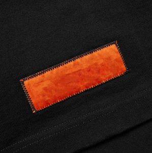 T-Shirt pesanti personalizzate magliette in cotone spesso Casual collo alto grande e alta vestibilità maglietta con schermo nero - Product Image 6