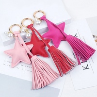 Porte-clés pompon en cuir PU, design personnalisé, accessoires pour porte-clés, pendentif breloque, pour sac pour femmes, 2020