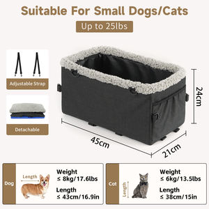 Autositz für Kleine Hunde, Wasserdichter Hunde-Booster-Sitz für Reisen im Auto mit Stauraum - Product Image 3