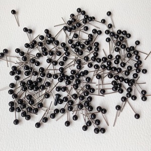 Ojos y nariz de hilo hecho a mano para muñecos de peluche, 4 mm, de resina negra, accesorios para juguetes de bricolaje para bebés y niños pequeños - Product Image 5