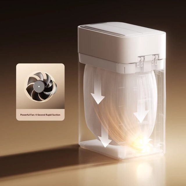 15L Smart Induction Trash Can One-Click Automatic Packaging Non-Contact Fully Automatic Bag Changing Commercial Plastic