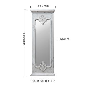 Espejo Decorativo de Pared Rectangular Grande, Estilo Rústico, Ecológico, con Marco de Madera Blanca de 5.0 mm de Grosor, para Sala de Estar - Product Image 5