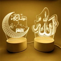 Décoration Maison Ramadan 2023 Lumières de Nuit 3D Musulmanes Lumières de Décoration Eid Mubarak Ramadan