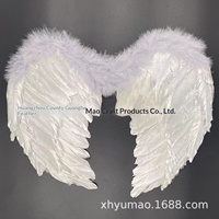 Bestseller transfrontalier Ailes d'ange en plumes de poulet sans logo pour Carnaval, Halloween, Noël, Fête des Enfants, Modèle de scène 005