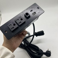 Sıcak Fırsatlar ABD/Kanada Mobilyaları Ev/Otel/Ofis İçin Usb Girişli 1-3 Metrelik Çift Prizli Güç Üniteleri