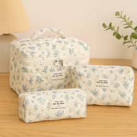 Sac de toilette en toile matelassé à fermeture éclair avec logo personnalisé, de grande taille, imprimé, de qualité supérieure, en gros, fabriqué en Chine, pour femmes