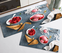 Tapis de sol géométrique moderne en velours cristal, antidérapant, grand format, très résistant, adapté aux animaux domestiques, pour cuisine