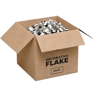 Boîte de 40 lb de flocons décoratifs pour revêtement de sol en époxy (taille 1/4 po) Protection/Amélioration pour toutes les surfaces - pour garages, - Product Image 1