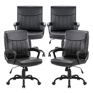 Sillas ejecutivas de cuero Boss de buen precio y mejor rendimiento, sillas de oficina giratorias elevables para gerentes y líderes, color negro, DDP - Product Image 1