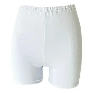 Shorts en coton pour femmes, taille haute, coupe sportive, taille régulière XS, couleur unie, tissu tricoté - Product Image 4