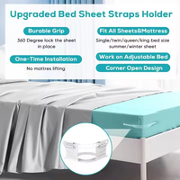 4 pinces pour draps de lit à usage intensif Support pour draps de lit antidérapant sans aiguille Attaches pour literie sécurisées et sûres
