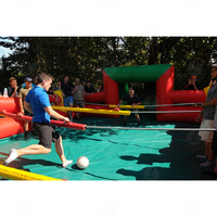 Jeu de baby-foot géant gonflable - Grande activité de divertissement pour fêtes en extérieur et en intérieur pour adultes et équipes
