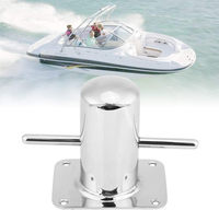 Borne d'amarrage simple en acier inoxydable 316 avec plaque de base, attache de corde marine pour pont et quai, accessoire pour bateau