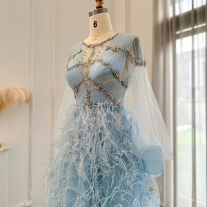 ชุด SZ108แบบทางการสำหรับงานเลี้ยงตอนเย็นแขนบาน - Product Image 4