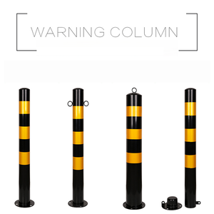 Barriera di traffico giallo nero di alta qualità per parcheggio esterno dissuasore in metallo acciaio per sicurezza stradale grado ingegnere - Product Image 3