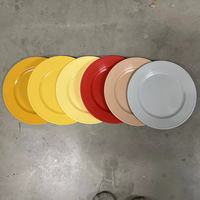 Assiettes de présentation de style occidental pour mariages et fêtes - Couleurs personnalisables, design rétro de luxe léger en métal