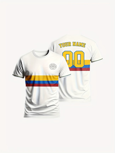 Maillot d'entraînement de football personnalisé pour entraîneur et joueur, à séchage rapide, respirant, en polyester, avec sublimation 3D, nom, numéro, drapeau national, protection UV - Product Image 6