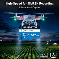 Nandstor Fabrik OEM Hochgeschwindigkeits-TF-SD-Karte 128GB 256GB 512GB U3 V30 Klasse 10 TF Express Speicherkarte für Kamera, Handy, Drohne