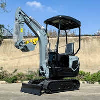 Pengiriman Gratis Mini Excavator Baru 1.2 Ton Hidrolik Harga Mini Excavator Multifungsi Micro Crawler Diesel Dengan Bucket