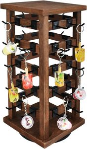 360 rotatif bijoux présentoir boucle d'oreille organisateur en bois niveau porte-bijoux support - Product Image 3