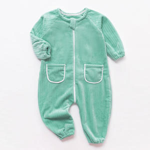 <span class=keywords><strong>Gigoteuse</strong></span> pour bébé, printemps, épaissie, en flanelle, combinaison une pièce, <span class=keywords><strong>polaire</strong></span> corail, <span class=keywords><strong>jambes</strong></span> séparées, anti-coup de pied, fermeture éclair, couverture, 1-3 ans - Product Image 6