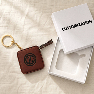 Mètre Ruban en Cuir Personnalisable avec Logo Gravé au Laser, Boîte Cadeau Couleur Personnalisée, Coffret Cadeau Promotionnel d'Entreprise pour la Couture et la Taille - Product Image 1