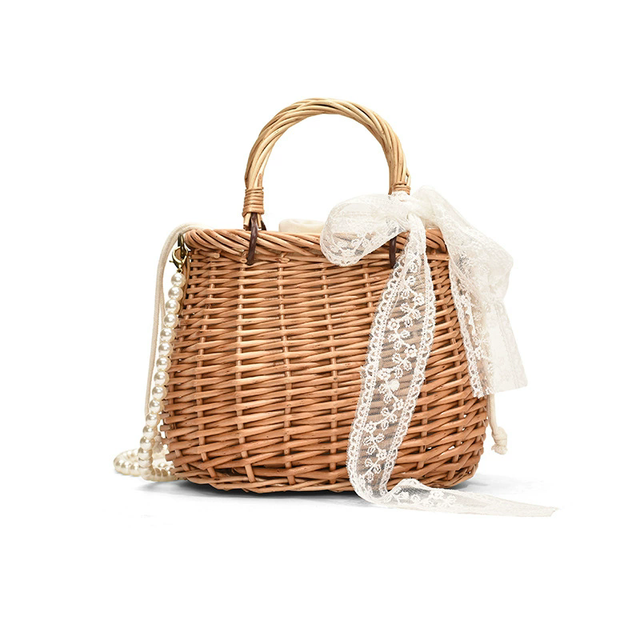 Wholesale Summer Handmade Rattan Basket Bags Various Styles Bohemian Woven Straw Bag for Women